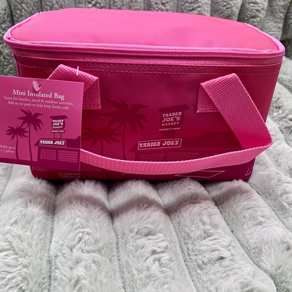 Trader Joe’s Pink Mini Insulated Tote - Picture 1 of 2